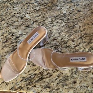 Steve Madden clear heels size 8.5